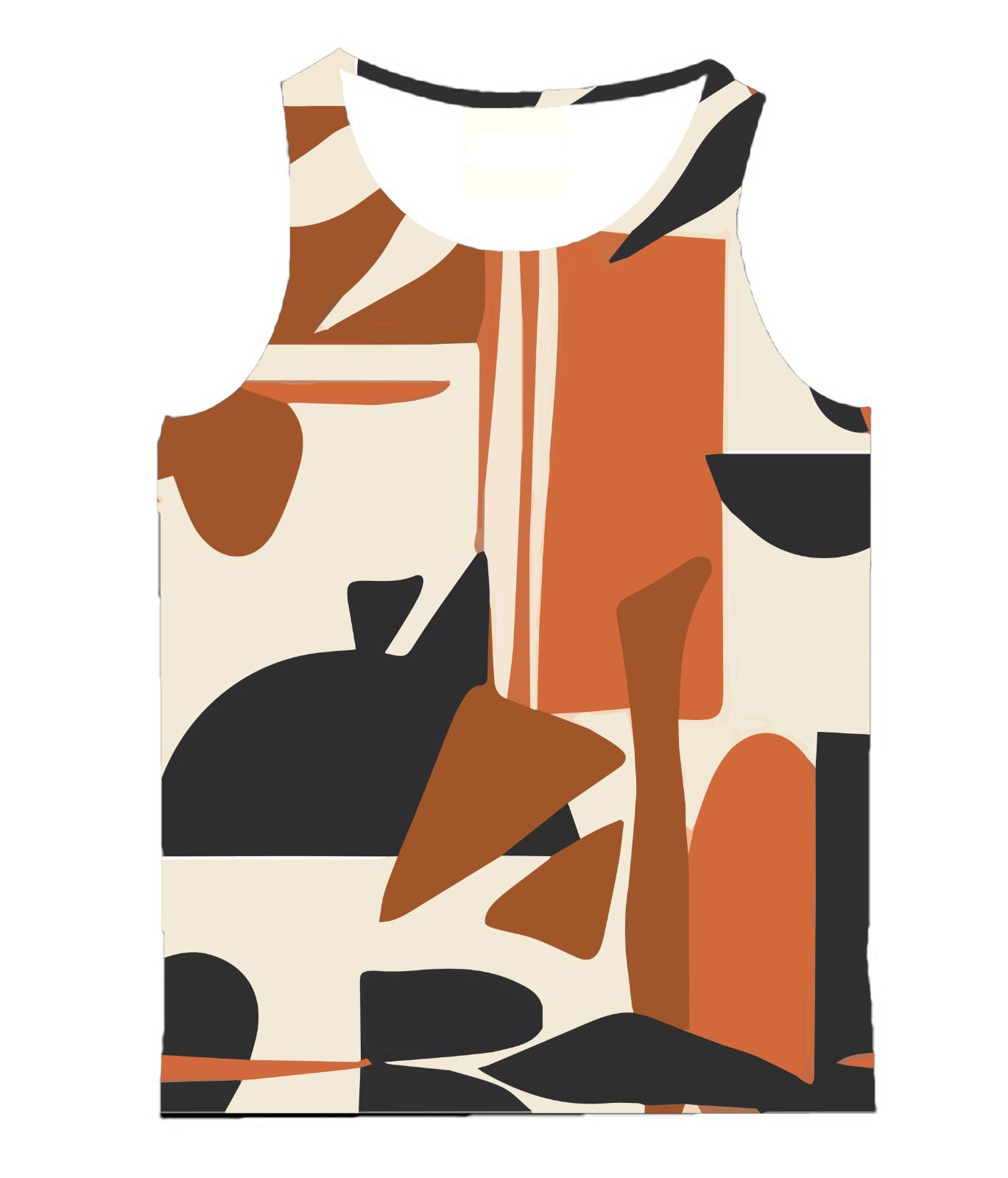 Abstract Autumn Geometric Tank Top
