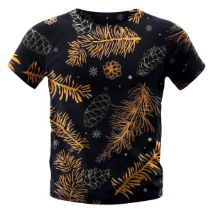 Winter Whispers Pines and Snowflakes