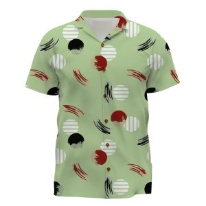 Abstract Swoosh Pattern Shirt