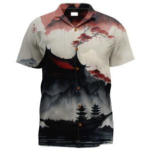 Tranquil Pagoda Landscape Shirt