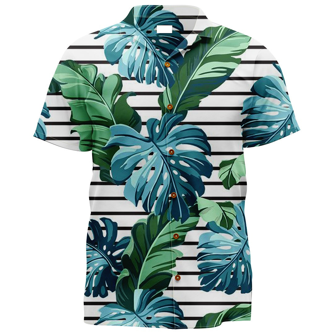 Tropical Serenity Striped Shirt